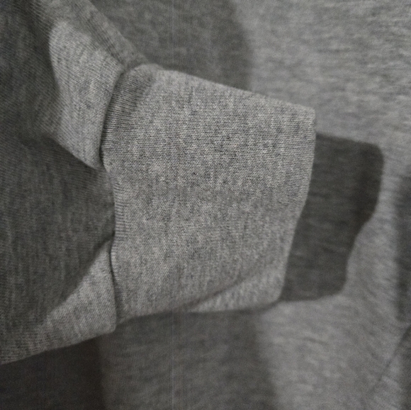 Medium Adidas Men's Heather Gray Hooded Pullover. - Picture 6 of 9